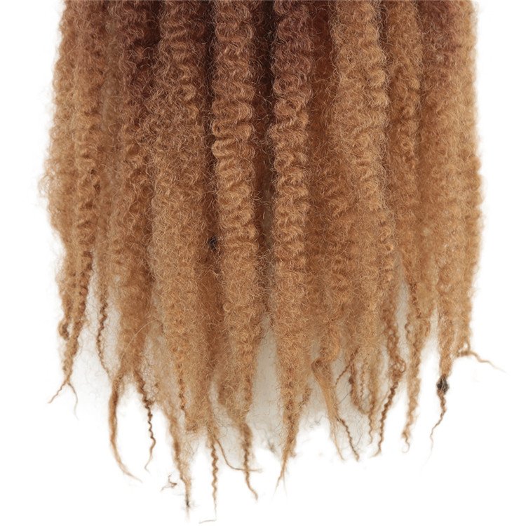 18inch Soft Marley Twist Braids Hair Ombre Brown synthetic Crochet Hair Kinky Curly Marleybobo