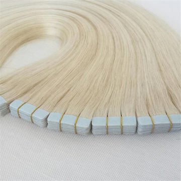 Double Drawn European wholesale raw tape in extensions invisible cuticle aligned remy tape in hair extensions 100% human hair