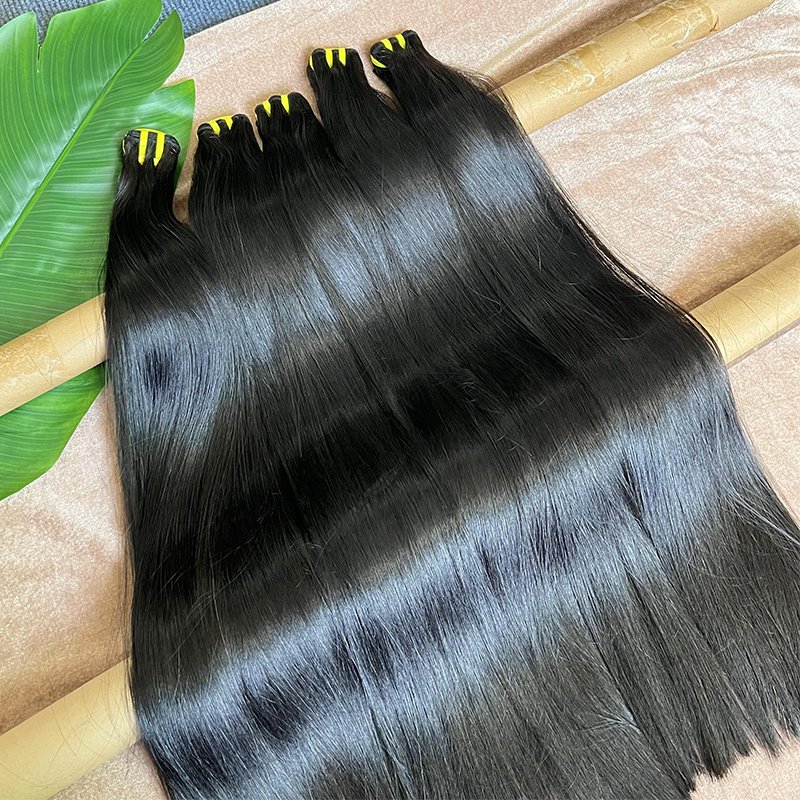 Raw Vietnamese Bundles Cuticle Aligned Virgin Human Hair Weave Double Drawn Hair Bone Straight Hair Bundles
