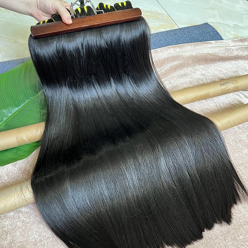 Raw Vietnamese Bundles Cuticle Aligned Virgin Human Hair Weave Double Drawn Hair Bone Straight Hair Bundles