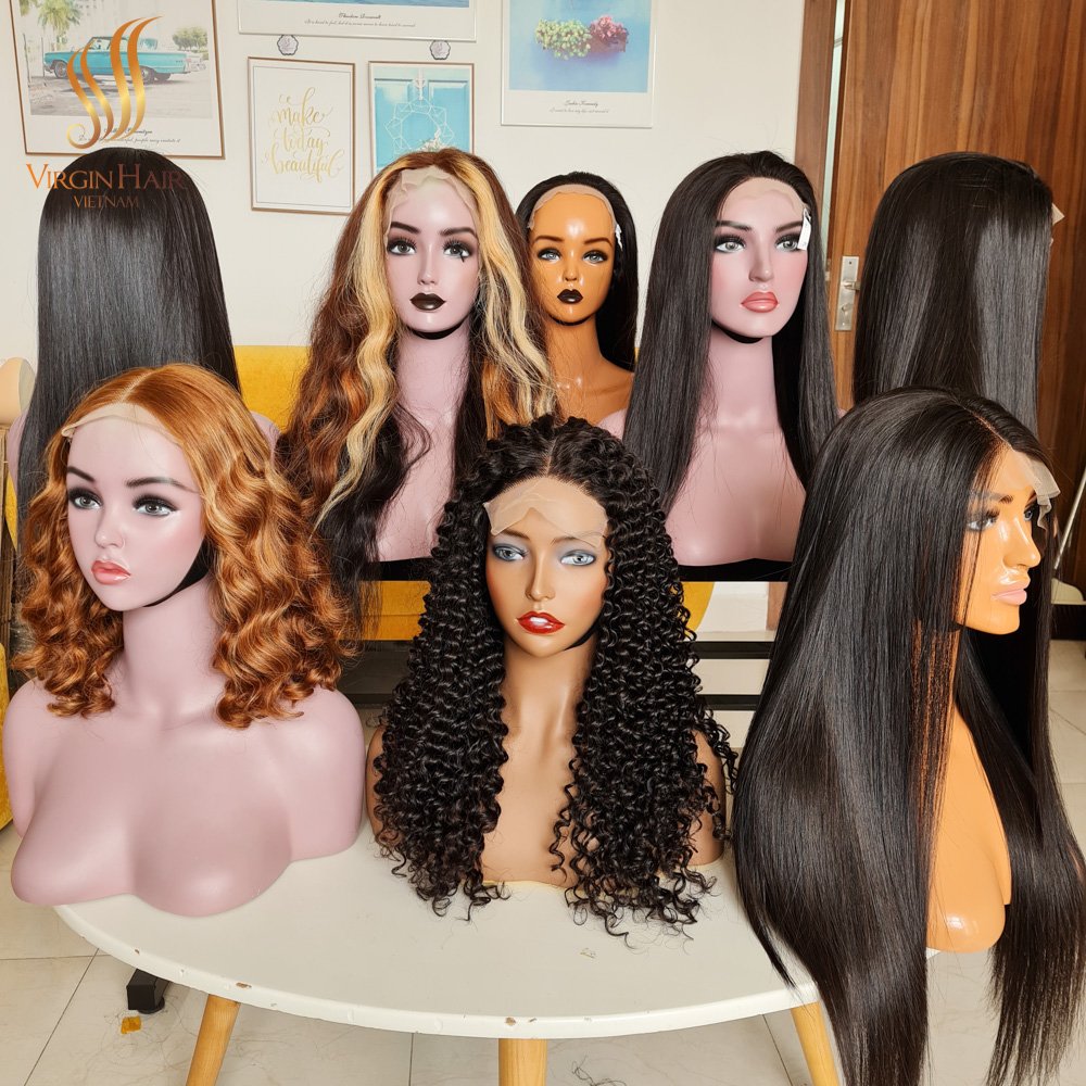 Double Drawn Vietnamese Raw Hair Burmese Curly HD Lace Frontal Wig Human Hair Extension