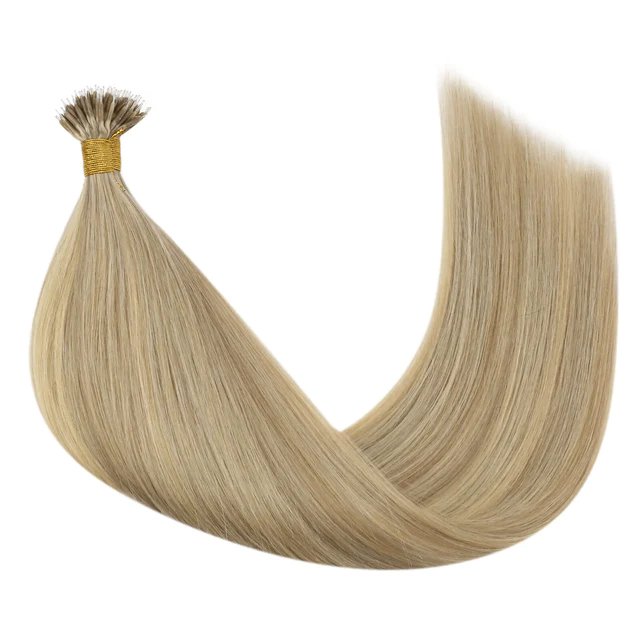 Wholesale 2024 Hot Selling Russian Double Drawn Pre Bonded Nano Ring Human Hair Extensions