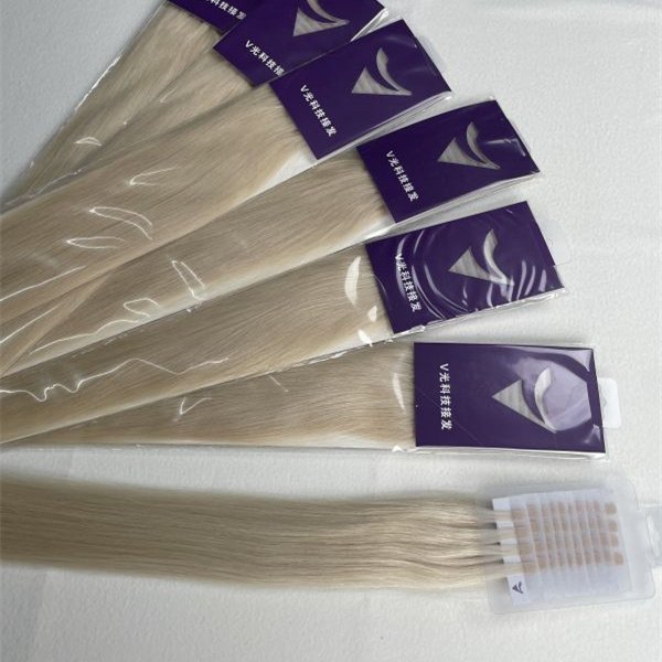 Factory Wholesale virgin human hair extensions cuticle Aligned Hair V light hair extension machine glue kit