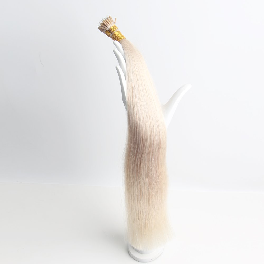 Wholesale Factory Price Shedding Free Micro Nano Ring Tips White Blonde European Virgin Remy Human Hair Extensions Double Drawn