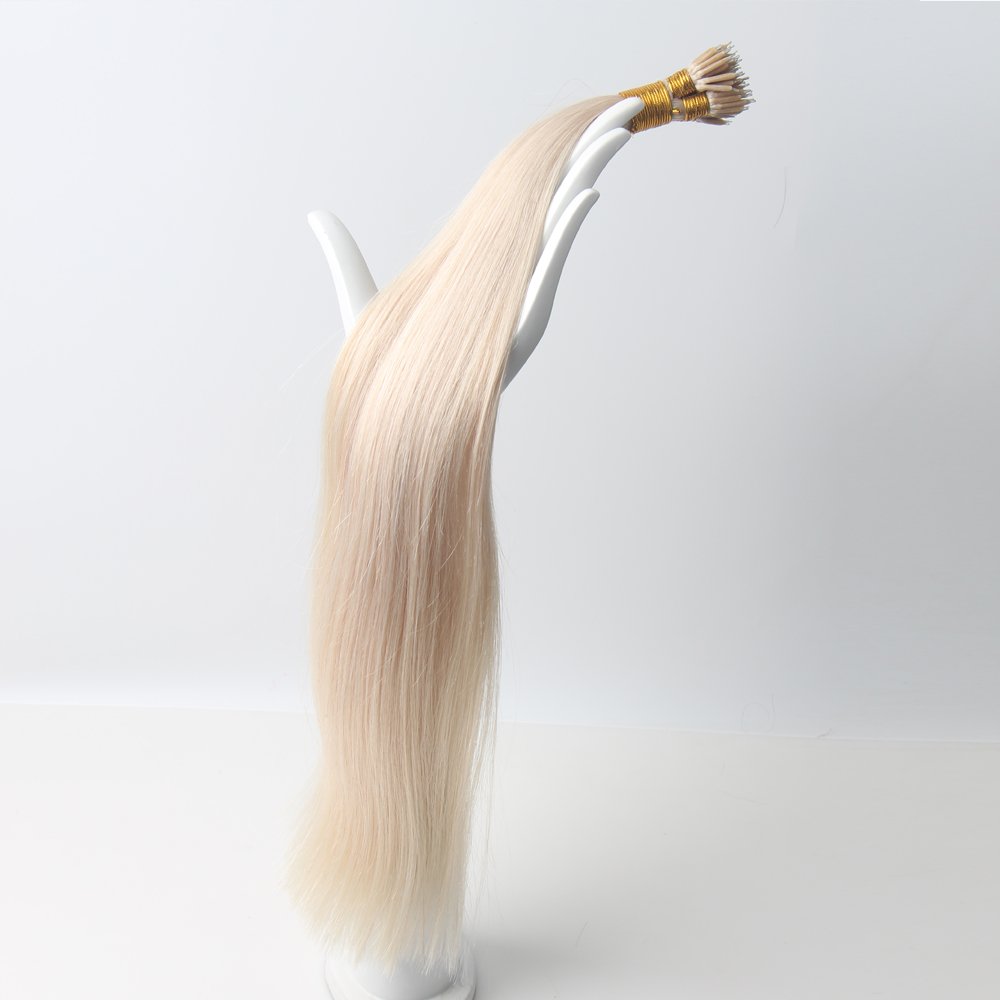 Wholesale Factory Price Shedding Free Micro Nano Ring Tips White Blonde European Virgin Remy Human Hair Extensions Double Drawn