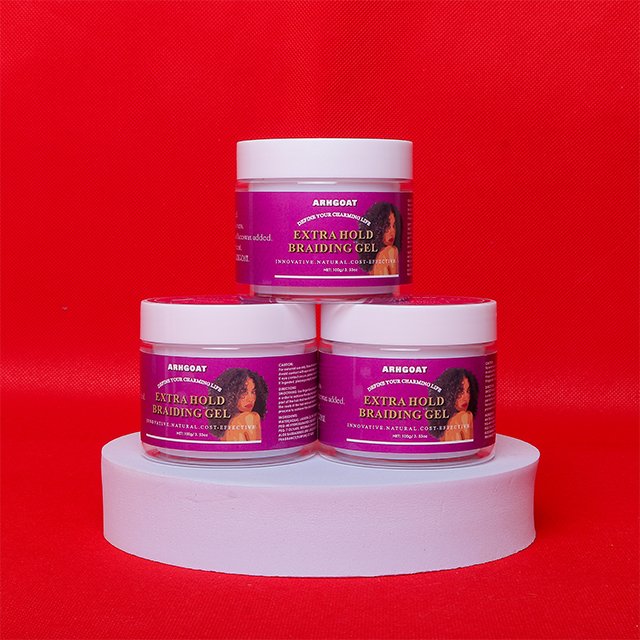 OEM 100g Private Label Braid Extra Hold Edge Control Organic Braiding Gel Vendor Braiding Hair Gel