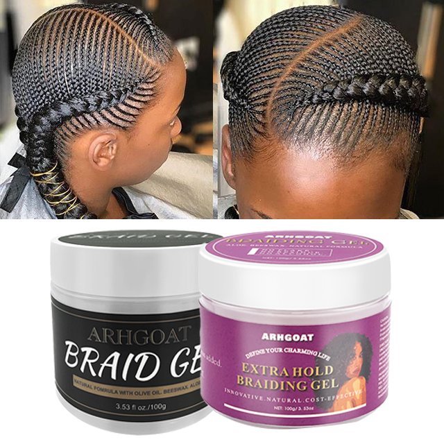 OEM 100g Private Label Braid Extra Hold Edge Control Organic Braiding Gel Vendor Braiding Hair Gel
