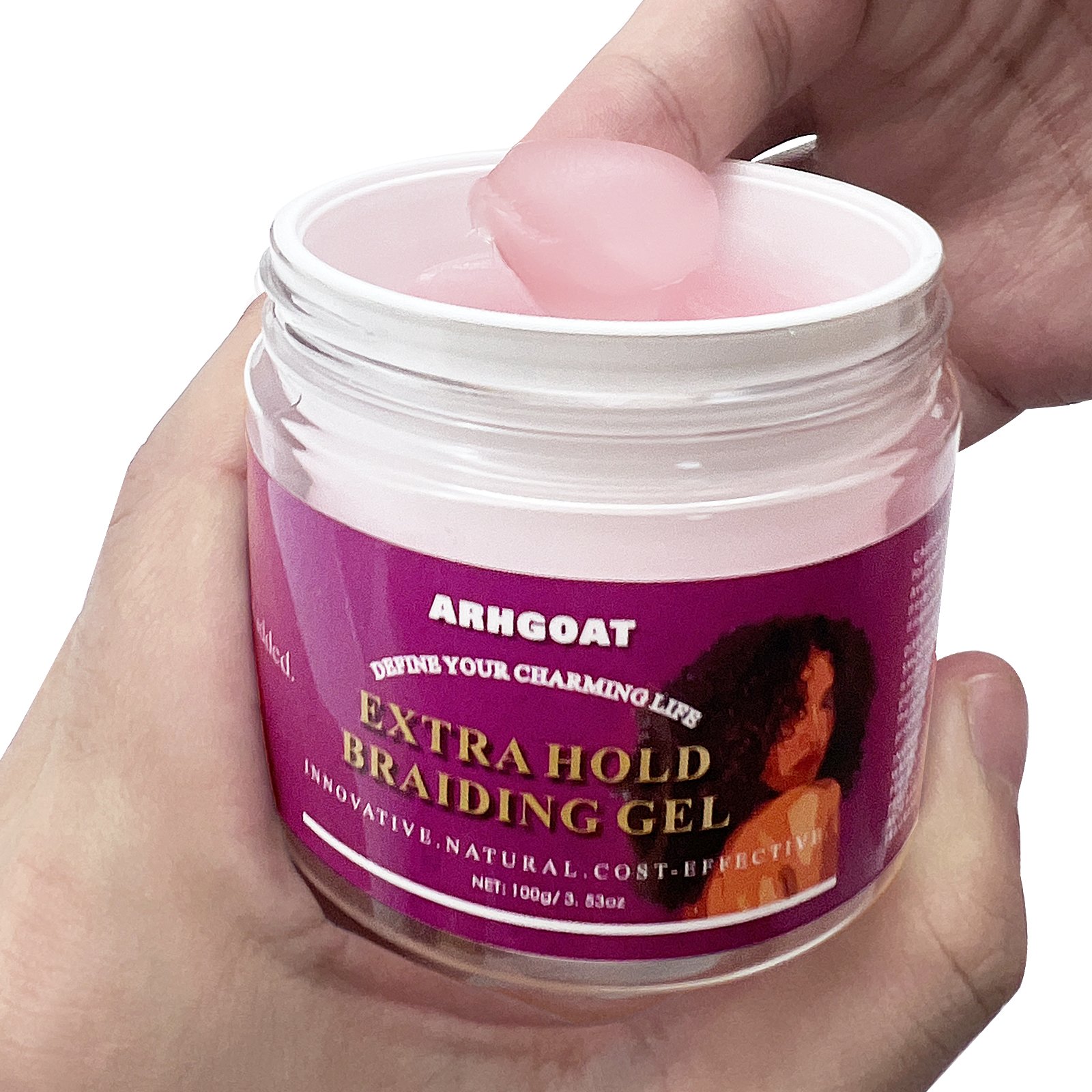 OEM 100g Private Label Braid Extra Hold Edge Control Organic Braiding Gel Vendor Braiding Hair Gel