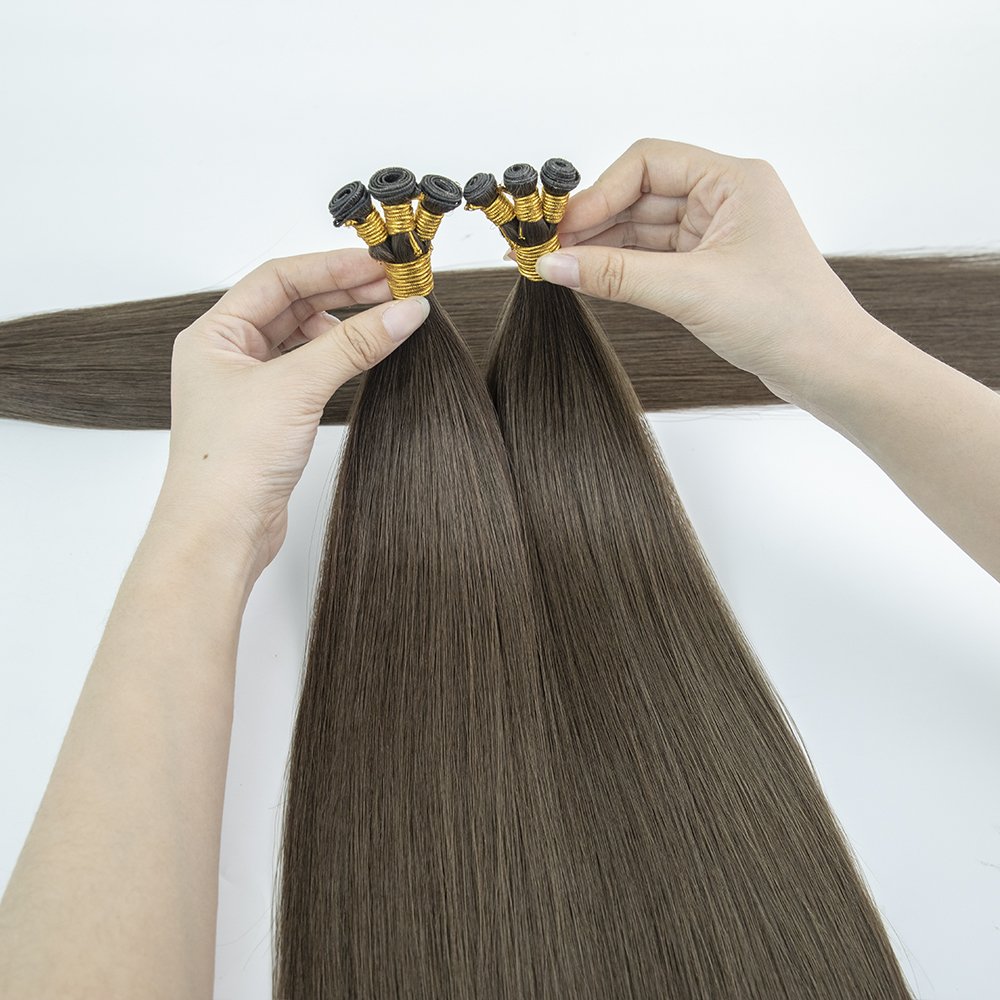 European Genius Hair Weft Human Extensions Can be Cut Double Drawn Genius Weft