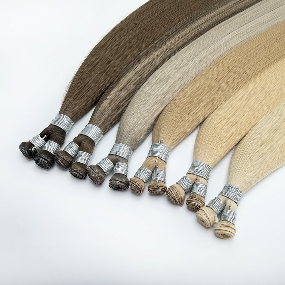 European Genius Hair Weft Human Extensions Can be Cut Double Drawn Genius Weft