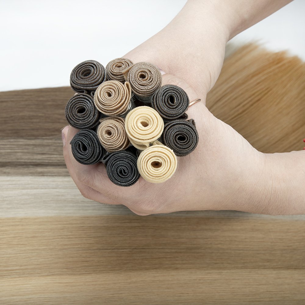 European Genius Hair Weft Human Extensions Can be Cut Double Drawn Genius Weft