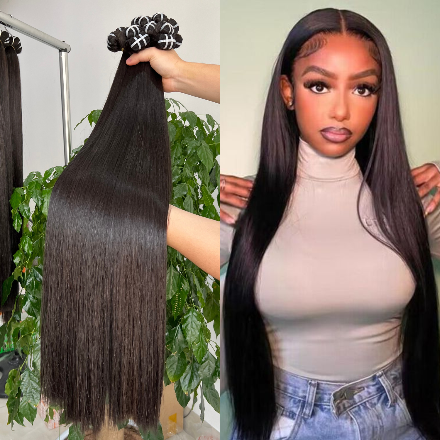 Wholesale Human Hair Bundles Hair Extensions Virgin Vietnamese Cuticle Aligned Raw Quality 100% Human Hair Extensions