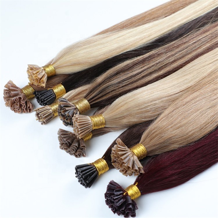 U Tip I Tip Human Hair Extensions,Wholesale Water Kinky Curly l tip Hair,Raw Cuticle Aligned I tip Hair Extensions Human Hair