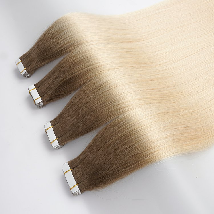 Wholesale 24 30 inches Double Drawn Remy Tape Hair Extensions 100% Human Cuticle Hair Tape In Hair Extensions