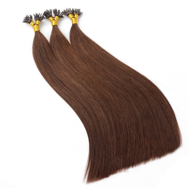 Wholesale Raw Cuticle Aligned Russian Itip Hair Extension Keratin Stick I Tip Remy Human Hair Extensions