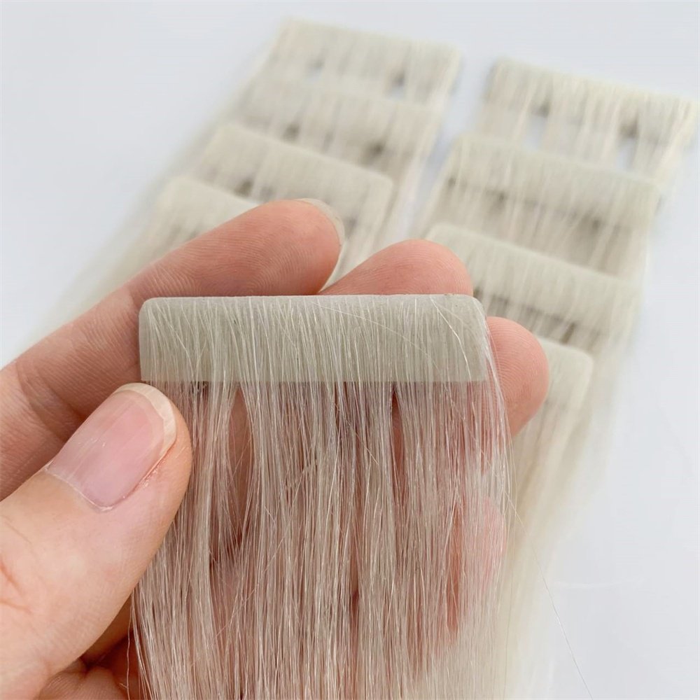 V light Luxury 12A Quality 12/30 Inches Virgin Cuticle Aligned Human Hair Extensions Invisible Tape in Tape Hair Extension
