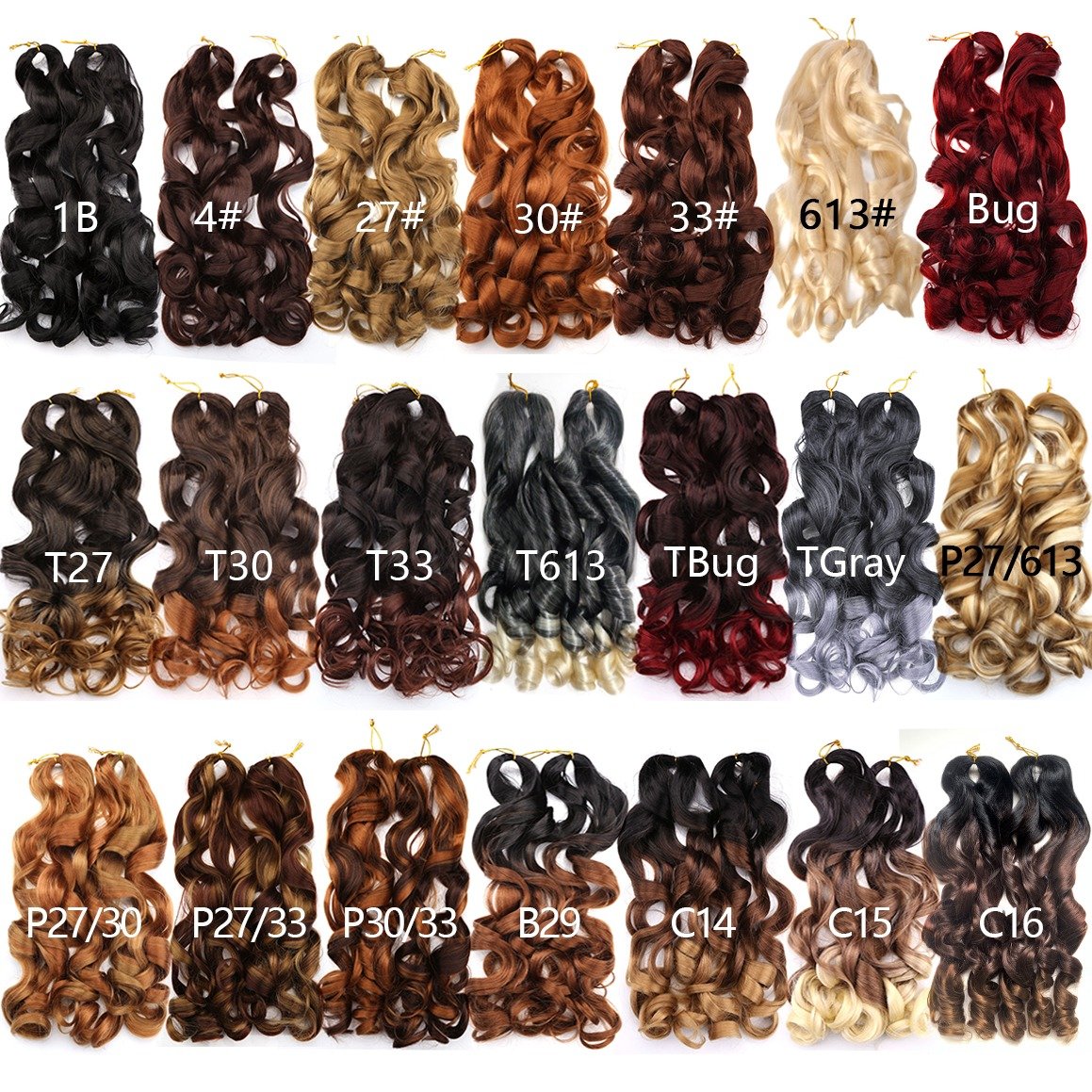 22Inch French Curly Braiding Crochet Hair Synthetic Loose Wave Braids Hair Extensions for Women Spiral Curls Pre Stretched Hair
