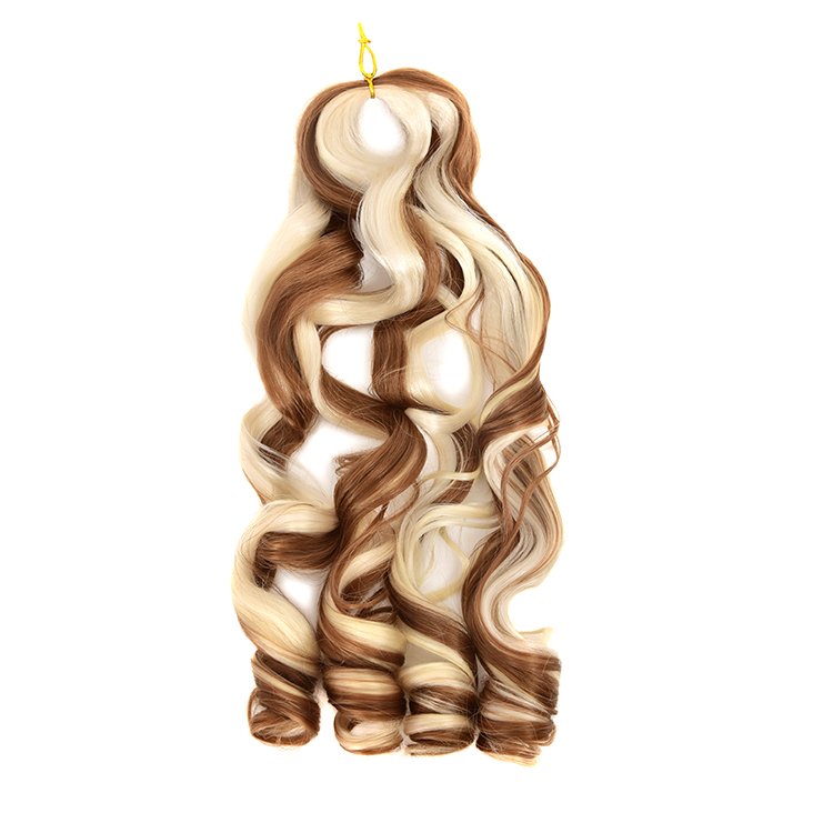 22Inch French Curly Braiding Crochet Hair Synthetic Loose Wave Braids Hair Extensions for Women Spiral Curls Pre Stretched Hair