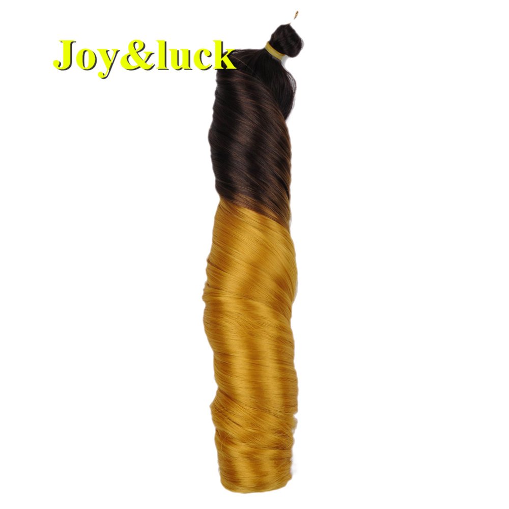 African Spiral French Curl Wave Style Ladies Hair Extensions 613 Blonde Color Wavy Curly Crochet Braiding Women Synthetic Braids