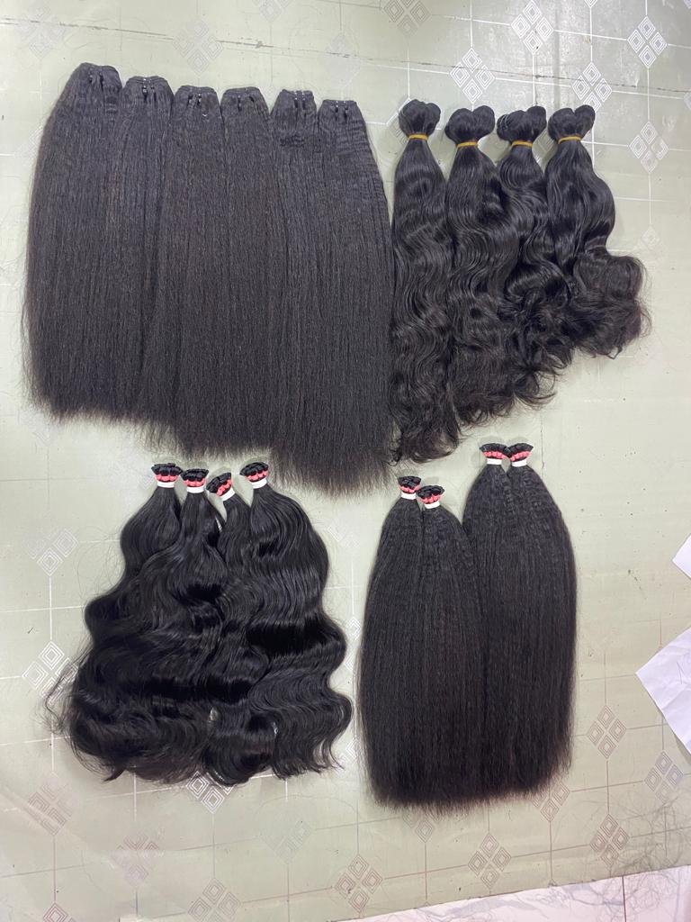 Wholesale price Burmese Kinky Curly K-Tips Hair Extension 100% Raw Human Hair Natural Color Wholesale Price from Sky Hair