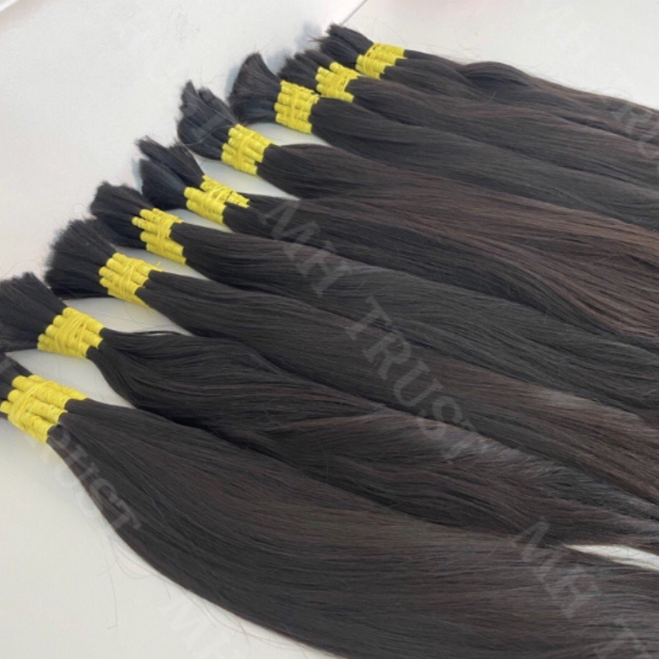 MH High Quality 100% Raw Human Hair Bundles Silky Straight Tran Model 1kg Bulk from Vietnamese No Tangle Extensions