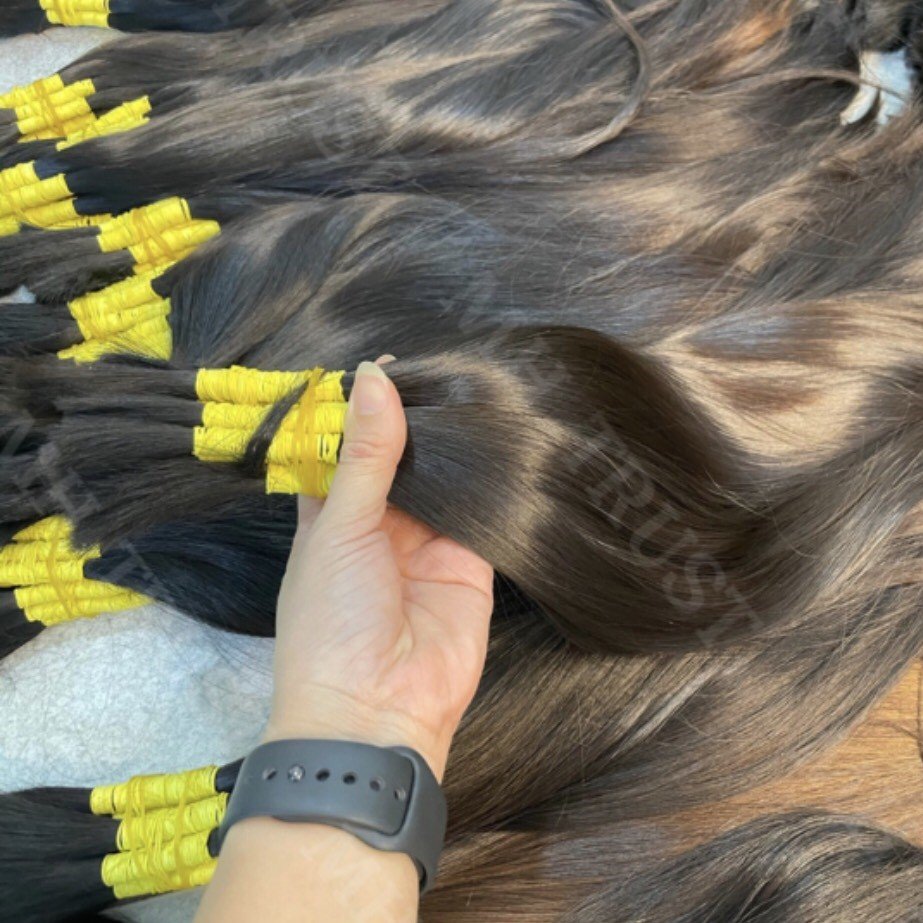 MH High Quality 100% Raw Human Hair Bundles Silky Straight Tran Model 1kg Bulk from Vietnamese No Tangle Extensions