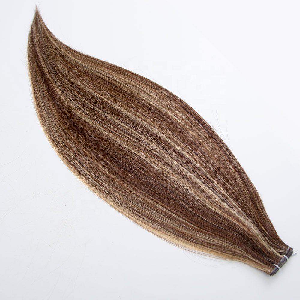 Wholesale 100% Human Hair extension Brown balayage Genius Weft Hair extension