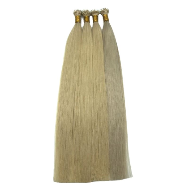 Russian cuticle intact human hair extension mental nano tip hair extension