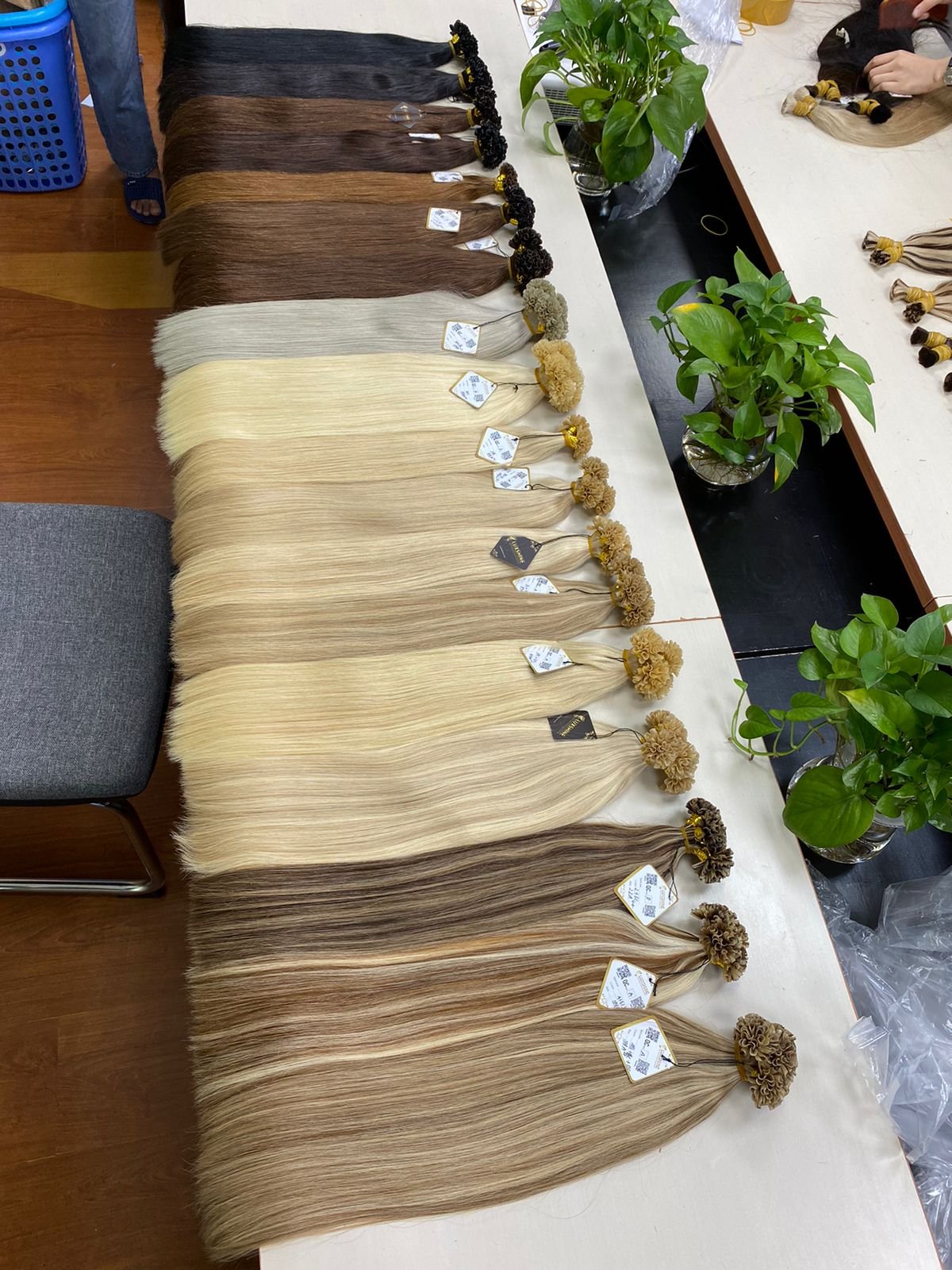 Wholesale Double Drawn U Tip Human Hair Extension, Remy Pre-bonded Full Cuticle Aligned