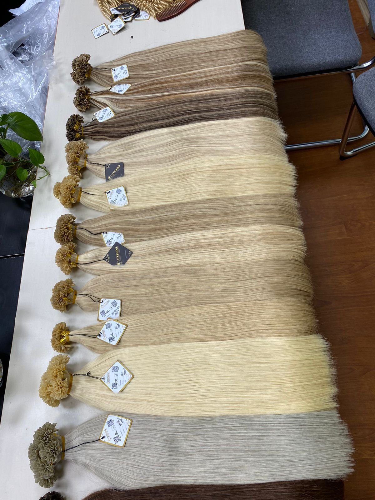 Wholesale Double Drawn U Tip Human Hair Extension, Remy Pre-bonded Full Cuticle Aligned