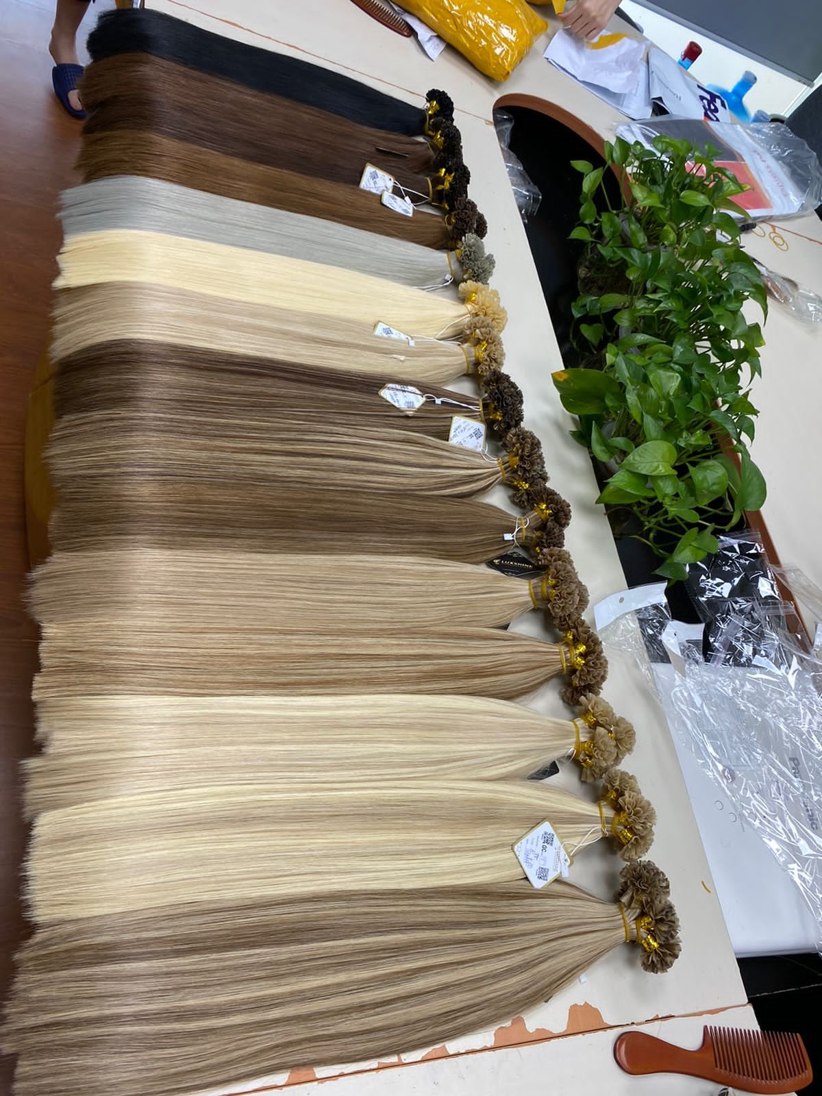 Wholesale Double Drawn U Tip Human Hair Extension, Remy Pre-bonded Full Cuticle Aligned