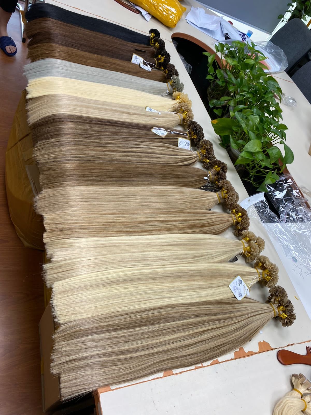 Wholesale Double Drawn U Tip Human Hair Extension, Remy Pre-bonded Full Cuticle Aligned