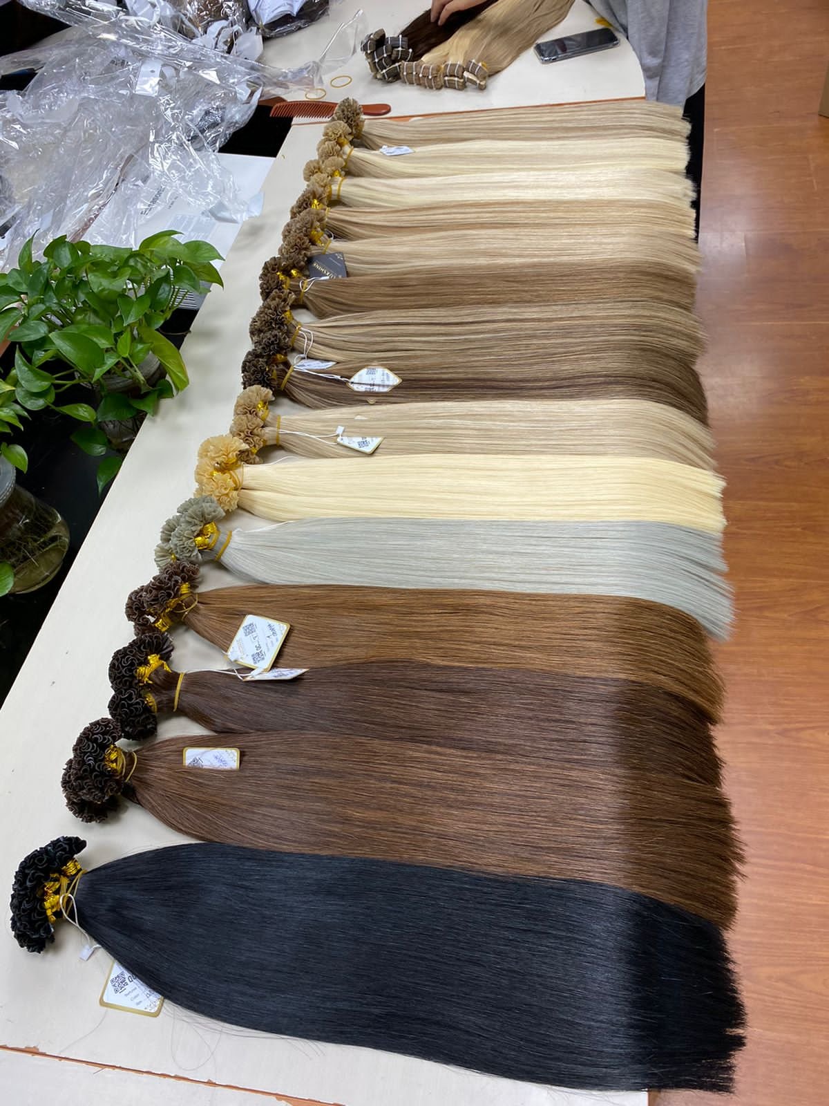 Wholesale Double Drawn U Tip Human Hair Extension, Remy Pre-bonded Full Cuticle Aligned