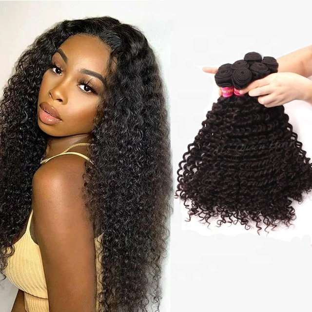 Human Hair Extensions Cuticle Aligned Wholesale Kinky Curly Human Hair Weave Bundles