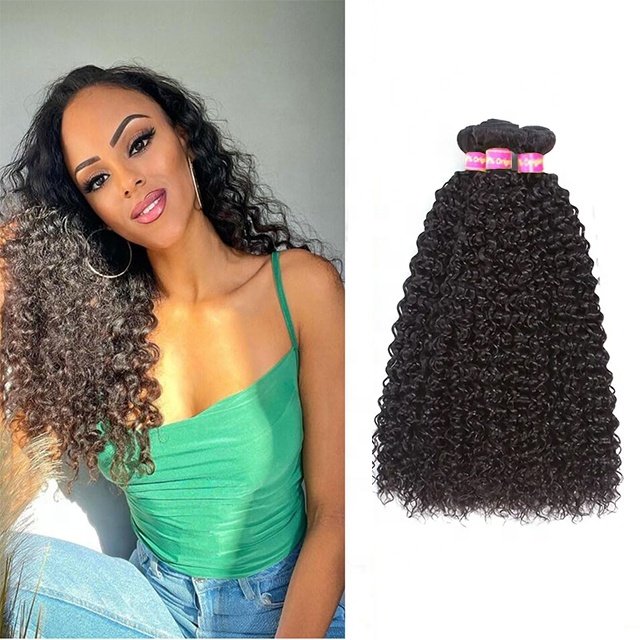 Human Hair Extensions Cuticle Aligned Wholesale Kinky Curly Human Hair Weave Bundles