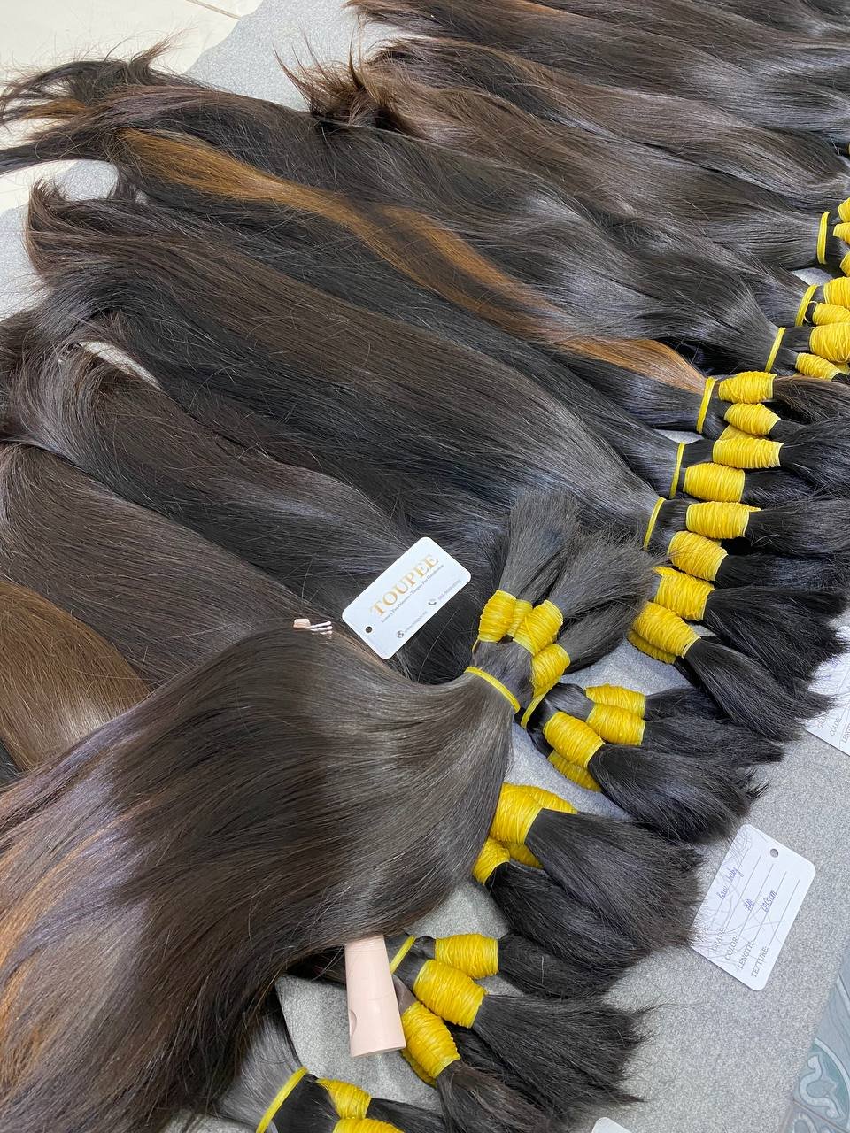 Best Quality Bulk Straight Russian Hair Various Color Double Drawn 100% Raw Human Hair Extensions
