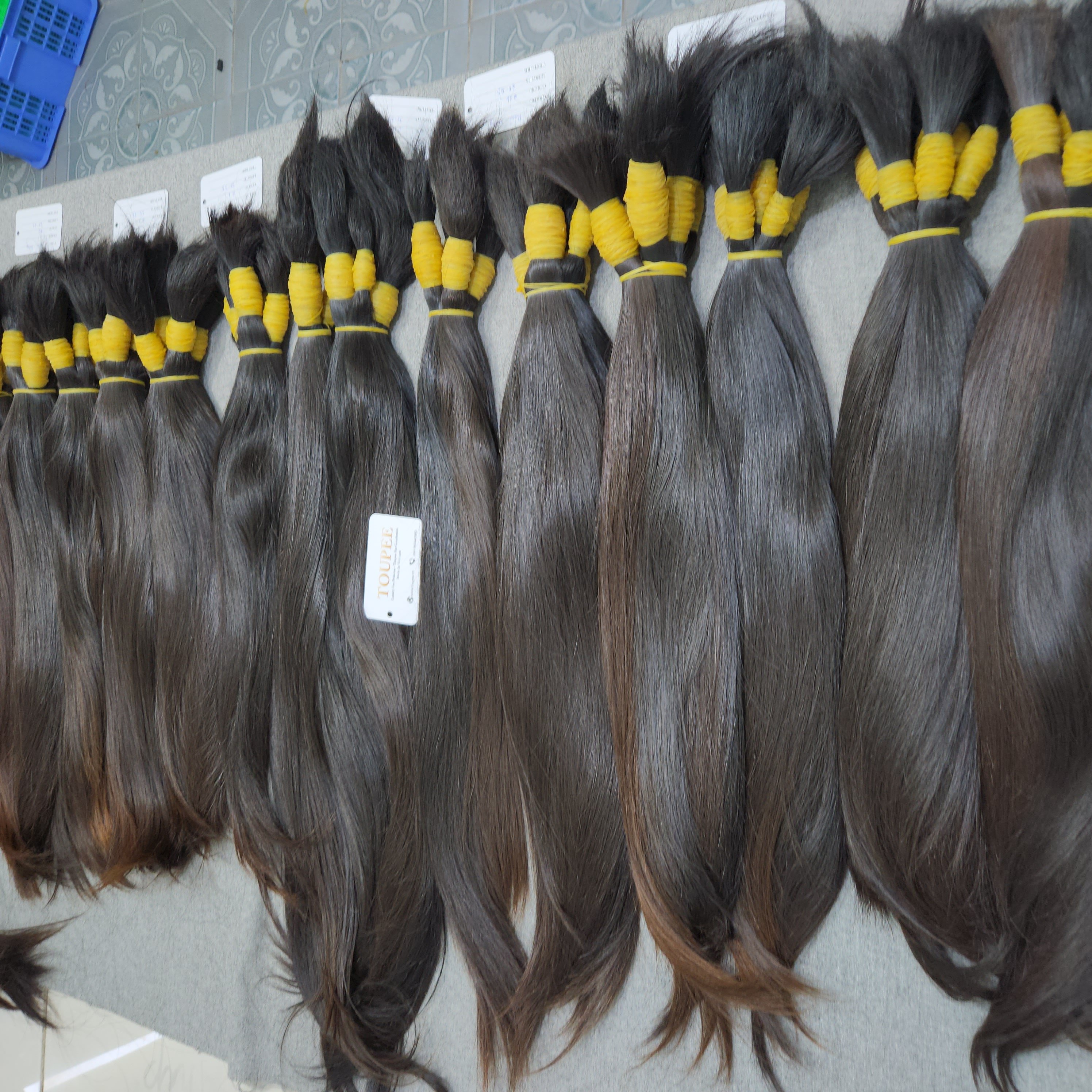 Best Quality Bulk Straight Russian Hair Various Color Double Drawn 100% Raw Human Hair Extensions