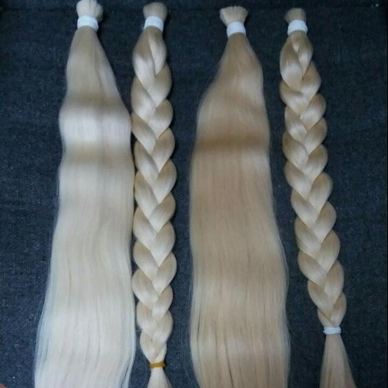 STRAIGHT BLONDE #613 #60 DOUBLE DRAWN 70CM NO SHORT HAIR NATURAL HUMAN HAIR EXTENSION