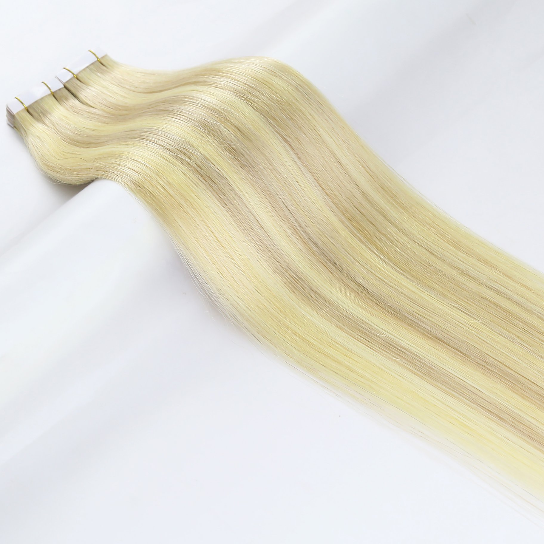 wholesale virgin russian double drawn human hair cuticle aligned tape hair extension
