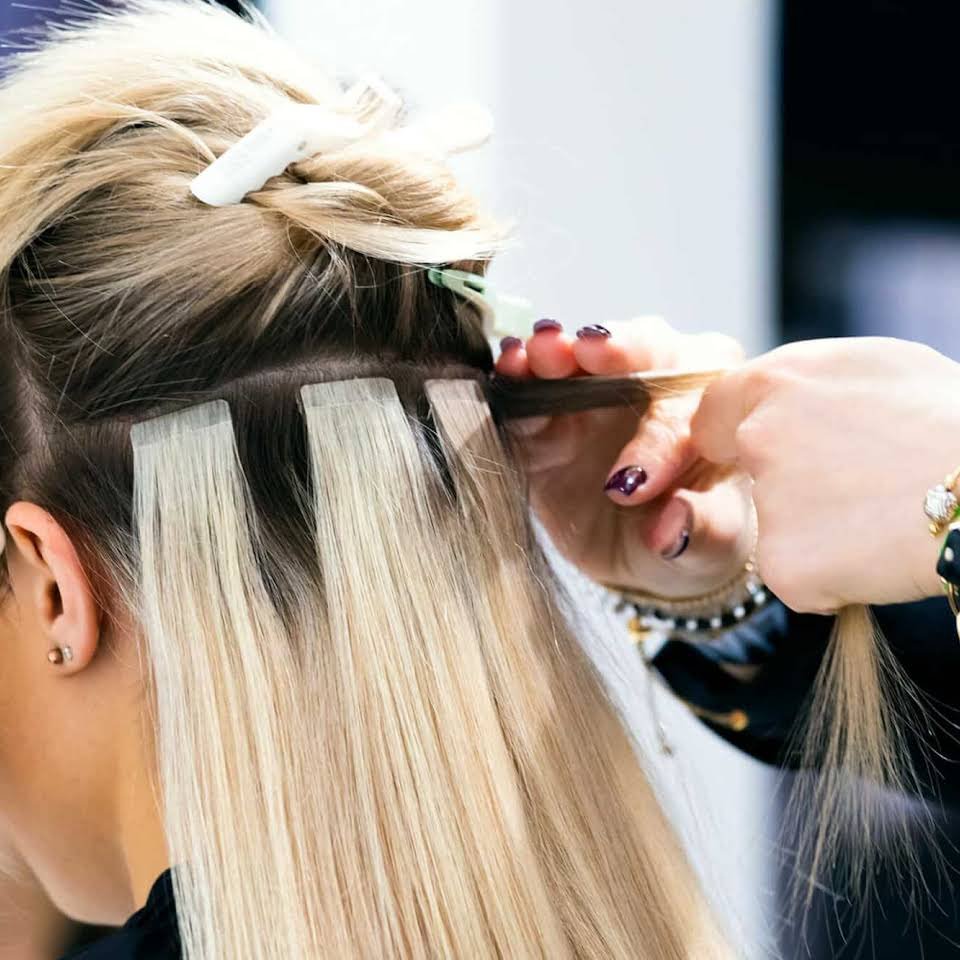 wholesale virgin russian double drawn human hair cuticle aligned tape hair extension