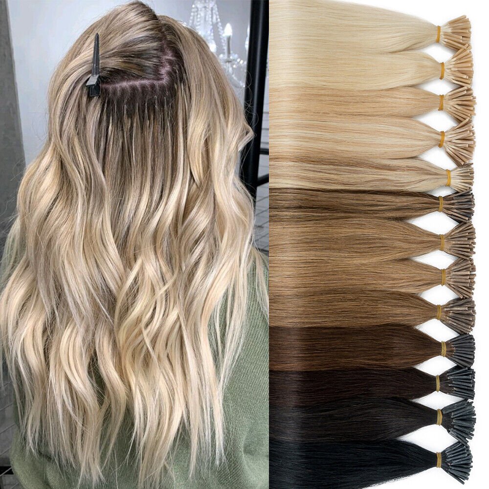 Top Grade Human Hair Extensions Wholesale Double Drawn Virgin Hair Keratin I Tip Extension