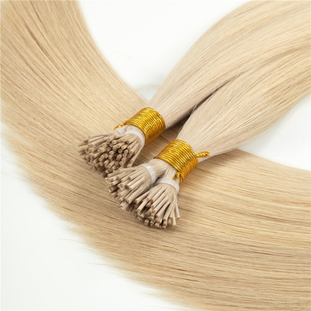 Top Grade Human Hair Extensions Wholesale Double Drawn Virgin Hair Keratin I Tip Extension