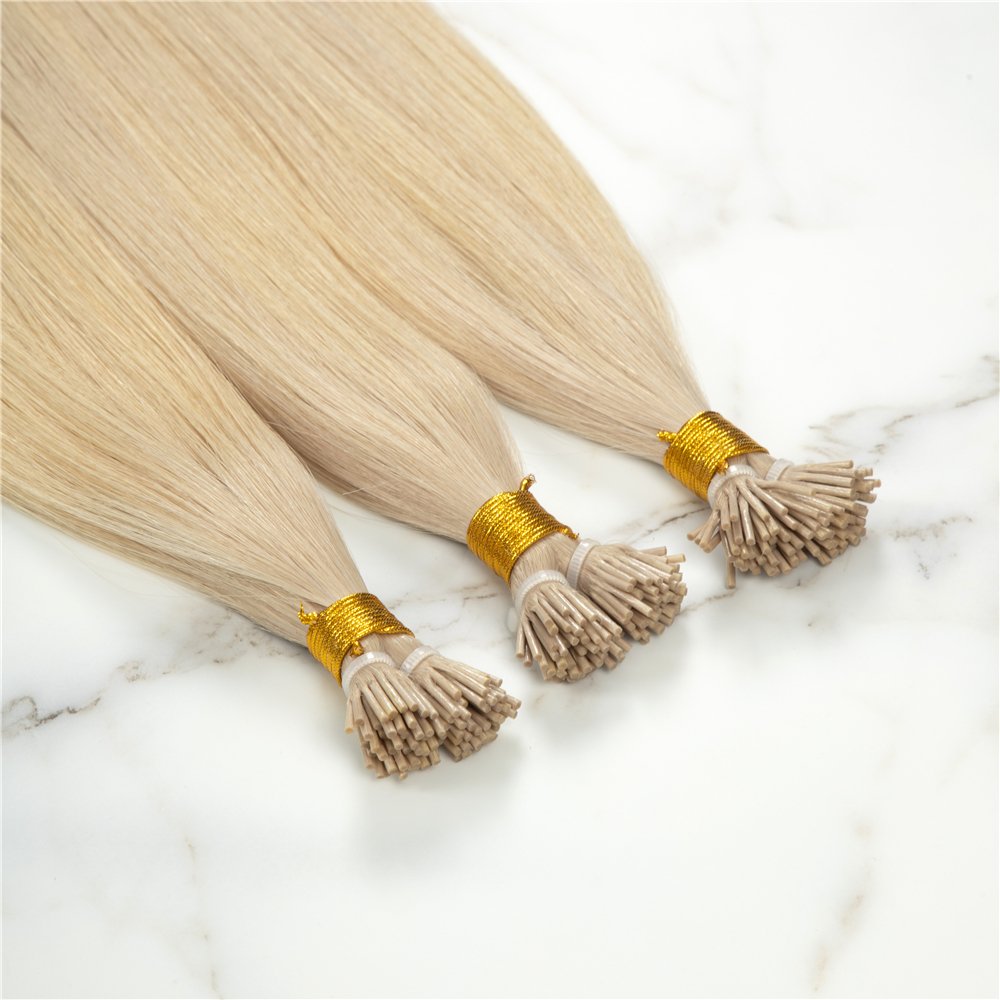 Top Grade Human Hair Extensions Wholesale Double Drawn Virgin Hair Keratin I Tip Extension