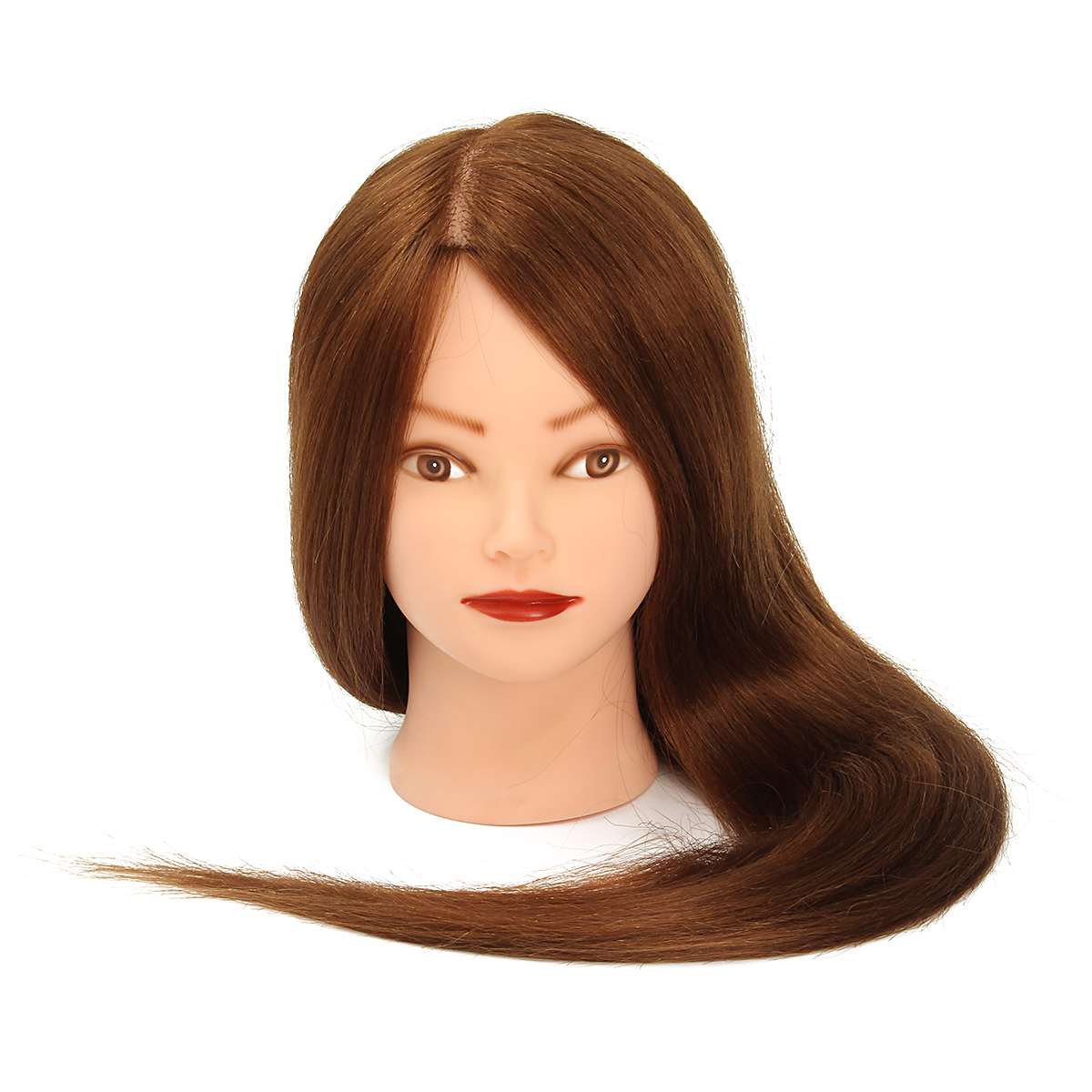 18 inch mixed 85% human hair training mannequin head apprentice haircut head model mannequin training head with human hair