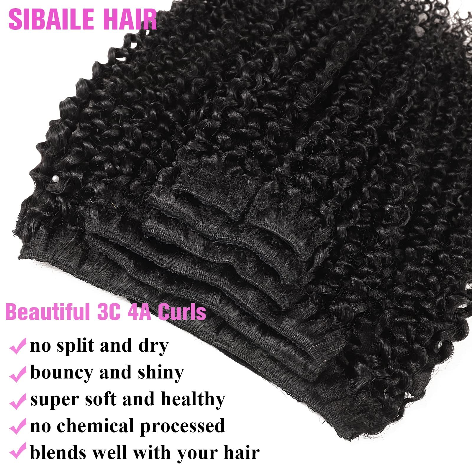 4A 4B 4C Factory Price Natural Color Unprocessed Raw Brazilian Afro Kinky Curly 3A 3B 3C Hair Bundle Clip In Hair Extension
