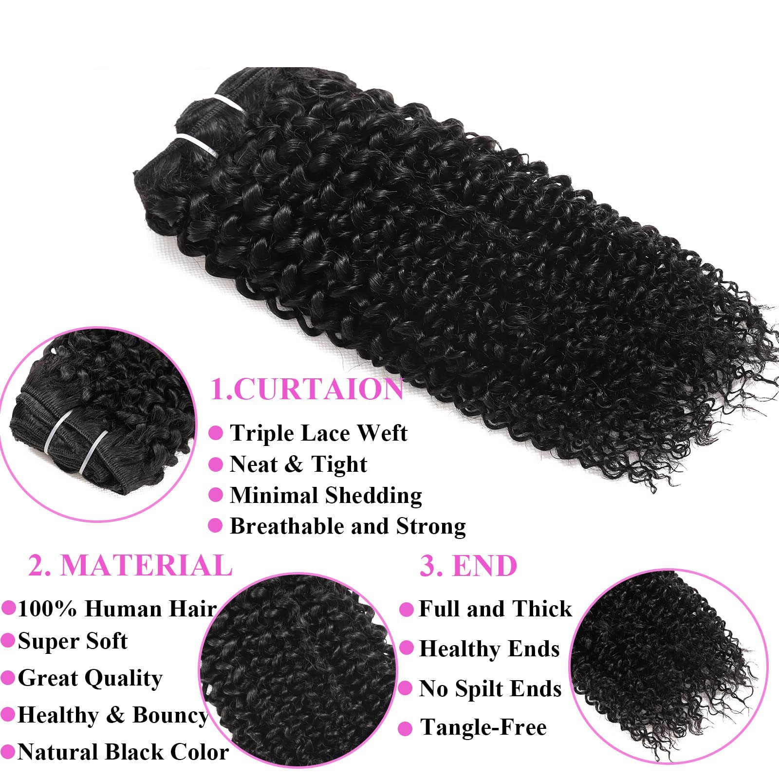 4A 4B 4C Factory Price Natural Color Unprocessed Raw Brazilian Afro Kinky Curly 3A 3B 3C Hair Bundle Clip In Hair Extension