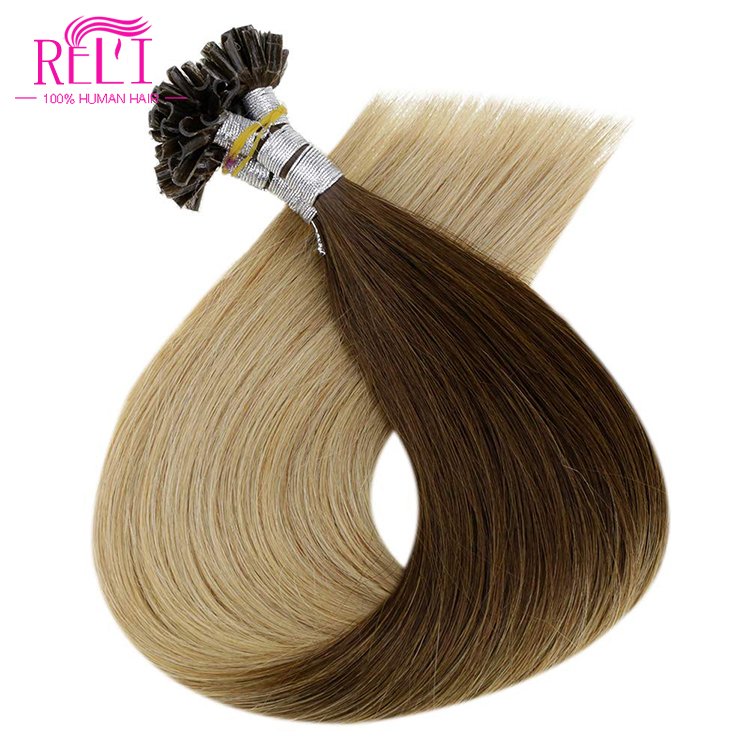 Ruili raw brazilizn virgin human hair straight hairstyles for girls how to apply keratin u tip hair extensions
