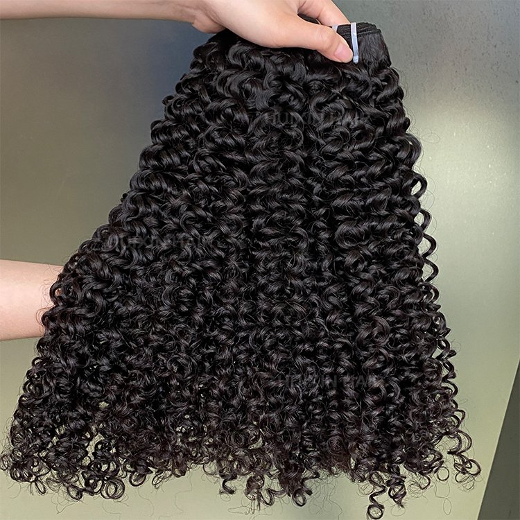 grade 12A Brazilian Indian 100% raw remy virgin human hair extension natural black color Jerry curly hair bundles