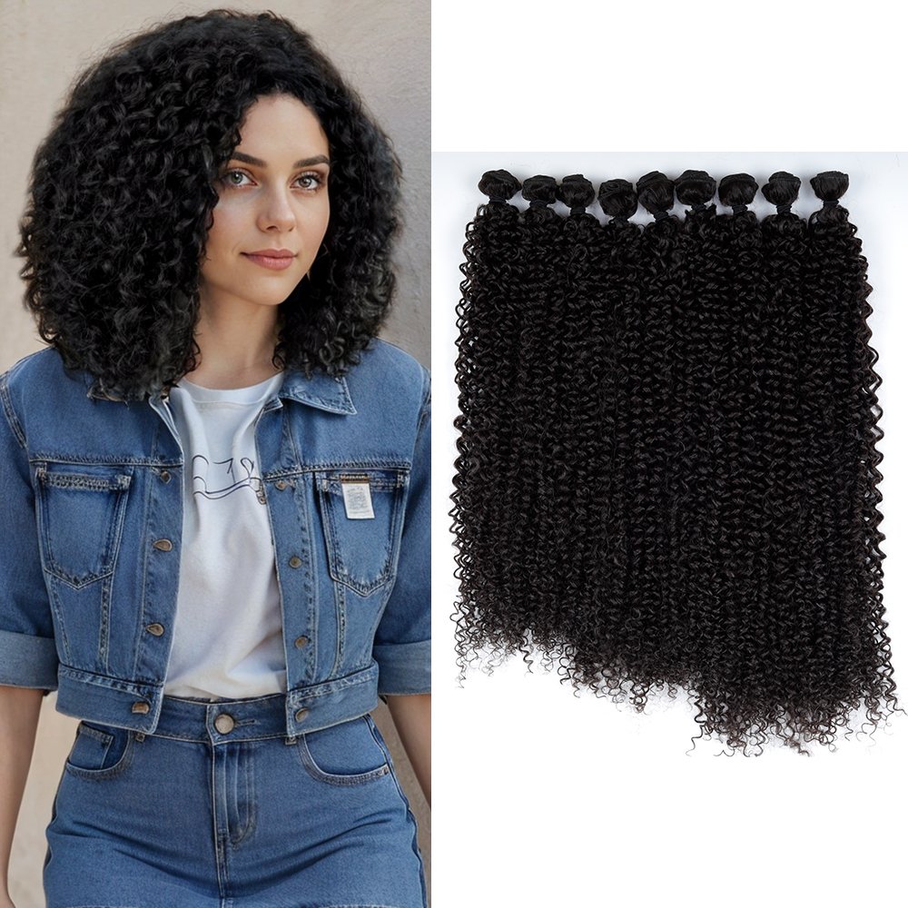 9pcs washable synthetic hair extension curl braiding hair upgrade high temperature fiber crochet hair customization