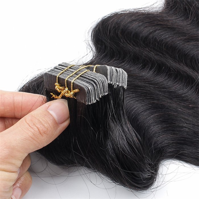 wholesale Body Wave Tape In Hair Extensions 100% human hair extensions Factory Price tape hair extensions